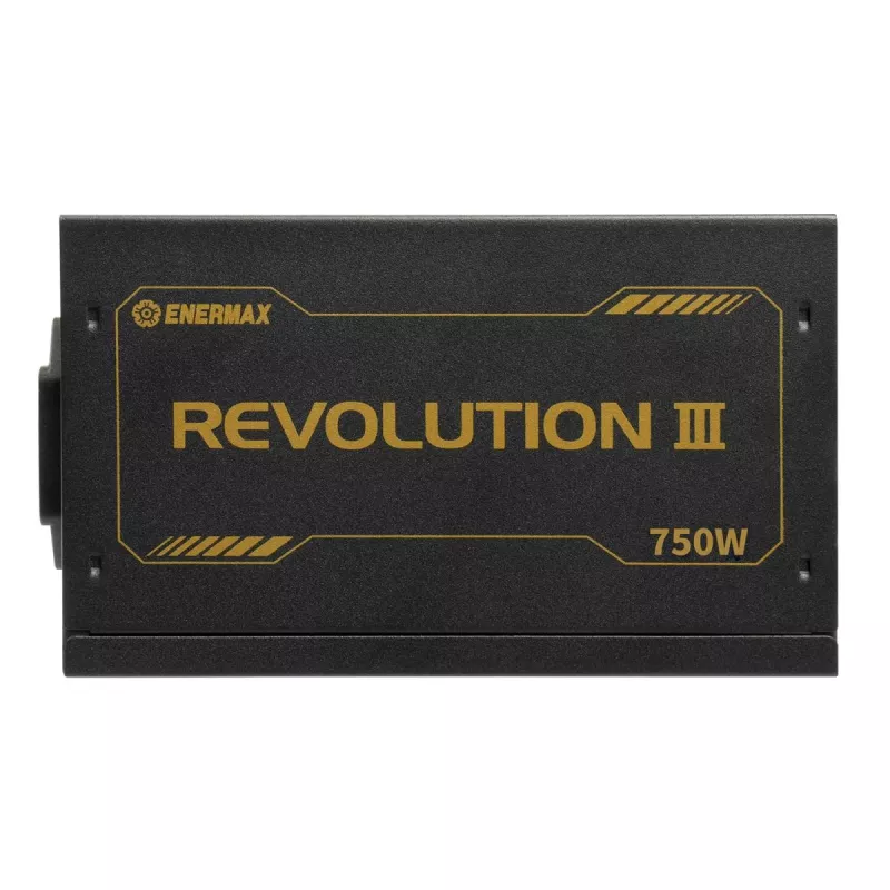 Enermax Revolution III ERV750G-AHG-MAC PC-Netzteil, 750 W, 80 Plus Gold, vollmodular, ATX, 12-Pin-High-Power-GPU-Anschluss, Schwarz