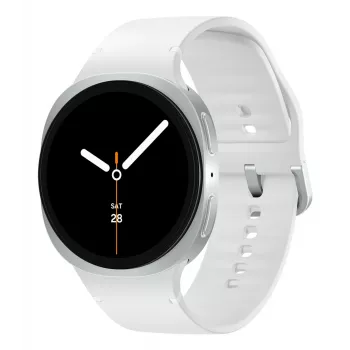 Samsung Galaxy Watch 8 3.81 cm (1.5 Zoll) AMOLED 44 mm Digital 480 x 480 Pixel Touchscreen Silber Wi-Fi GPS (Satellit)