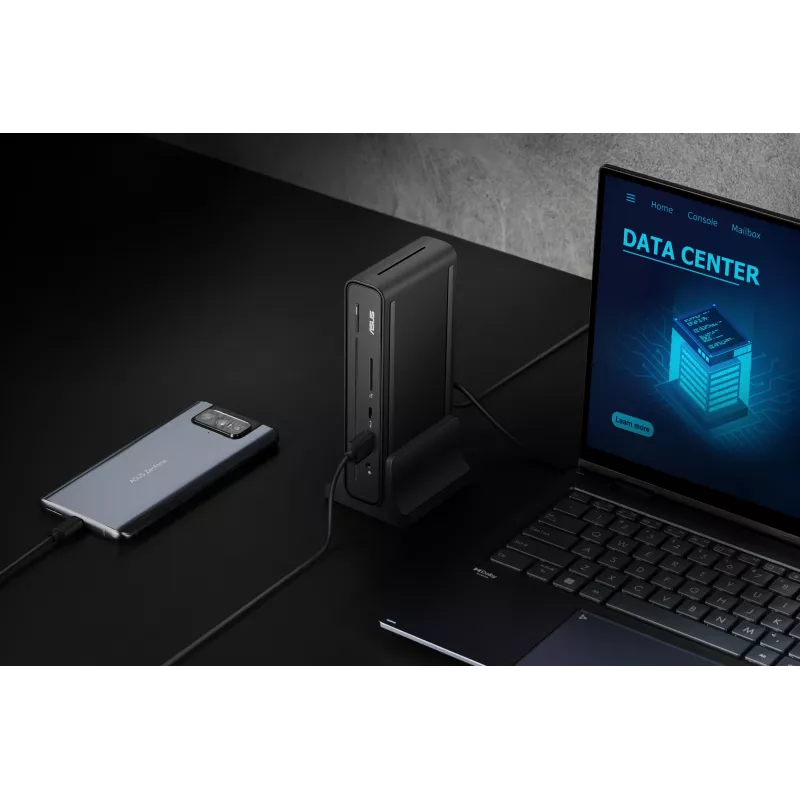 ASUS Triple Display USB-C Dock Duo DC301 Kabelgebunden Schwarz