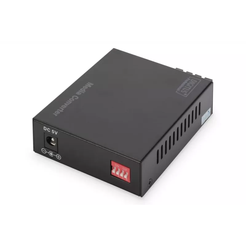 DIGITUS DN-82120-1 Gigabit Medienkonverter, Multimode, 10/100/1000Base-T auf 1000Base-SX, RJ45 / SC, 850 nm, bis 0,5 km