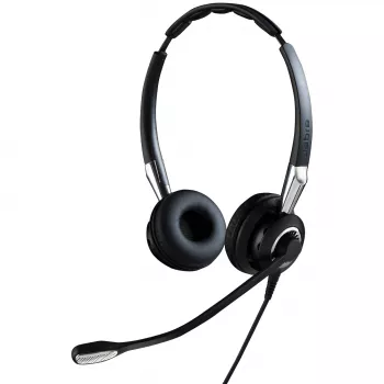 Jabra BIZ 2400 II Duo, Kabelgebunden, Büro/Callcenter, 77 g, Headset, Schwarz, Silber