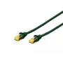 DIGITUS Patchkabel Kupferleiter - CAT6a - S/FTP - Kabelschutz - 10 m - grün