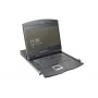 DIGITUS Modularisierte 48,3cm (19 Zoll) TFT-Konsole mit 8-Port-KVM, RAL 9005 schwarz - Qwertzu Deutsch