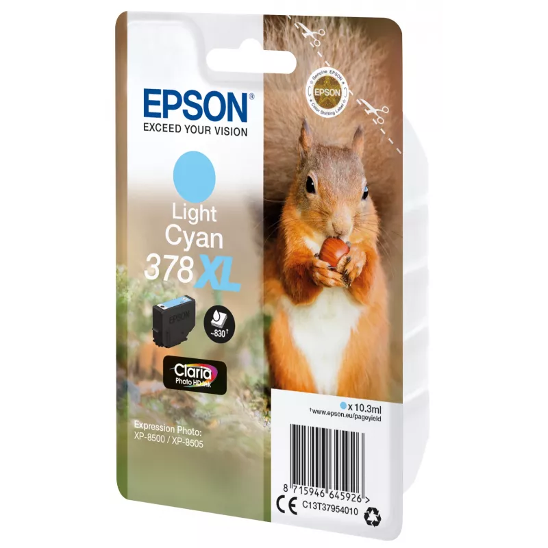 Epson Eichhörnchen Einzelpackung Light Cyan 378XL Claria Photo HD Tinte