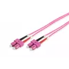DIGITUS Glasfaser-Patchkabel, SC auf SC Multimode OM4 - 50/125 µ, Duplex, Farbe RAL4003 Länge 2 m