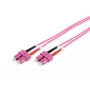DIGITUS LWL-Patchkabel, SC auf SC Multimode OM4 - 50/125 µ, Duplex, Farbe RAL4003 Länge 3 m