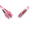 DIGITUS Glasfaser-Patchkabel, LC zu SC Multimode OM4 - 50/125 µ, Duplex, Farbe RAL4003, Länge 3m
