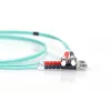 DIGITUS Glasfaser-Patchkabel, ST zu ST Multimode 50/125 µ, Duplex Länge 10 m, Klasse OM3