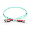 DIGITUS Glasfaser-Patchkabel, ST zu ST Multimode 50/125 µ, Duplex Länge 10 m, Klasse OM3