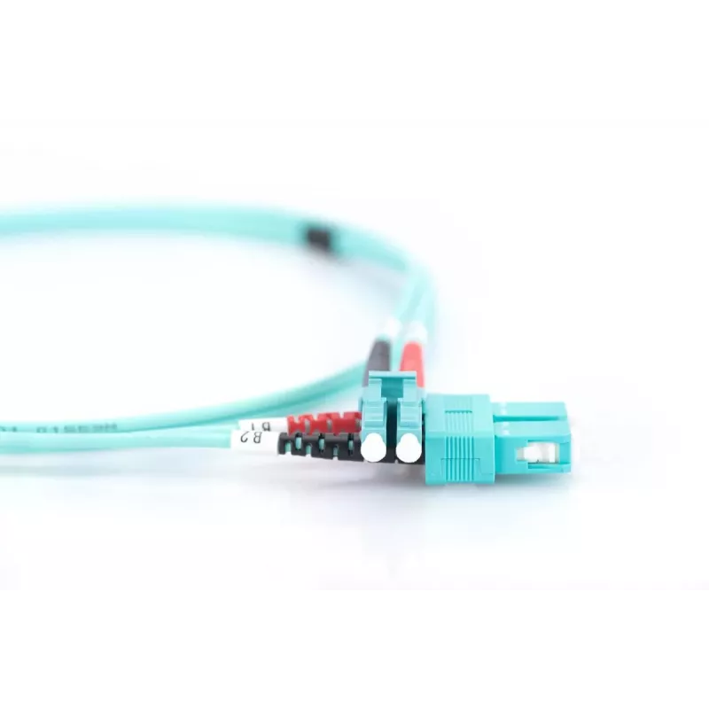 DIGITUS Glasfaser-Patchkabel, LC auf SC Multimode 50/125 µ, Duplex Länge 5 m Klasse OM3