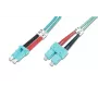 DIGITUS LWL-Patchkabel, LC auf SC Multimode 50/125 µ, Duplex Länge 10 m Klasse OM3