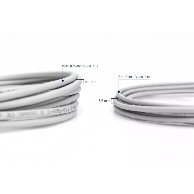 Netzwerkkabel Digitus CAT 6A U/FTP schlank Patchkabel RJ-45 Cat6a 1m Grau