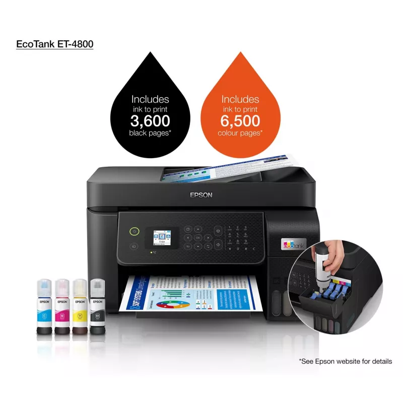Epson EcoTank ET-4800 Inkjet A4 5760 x 1440 DPI 33 ppm WLAN