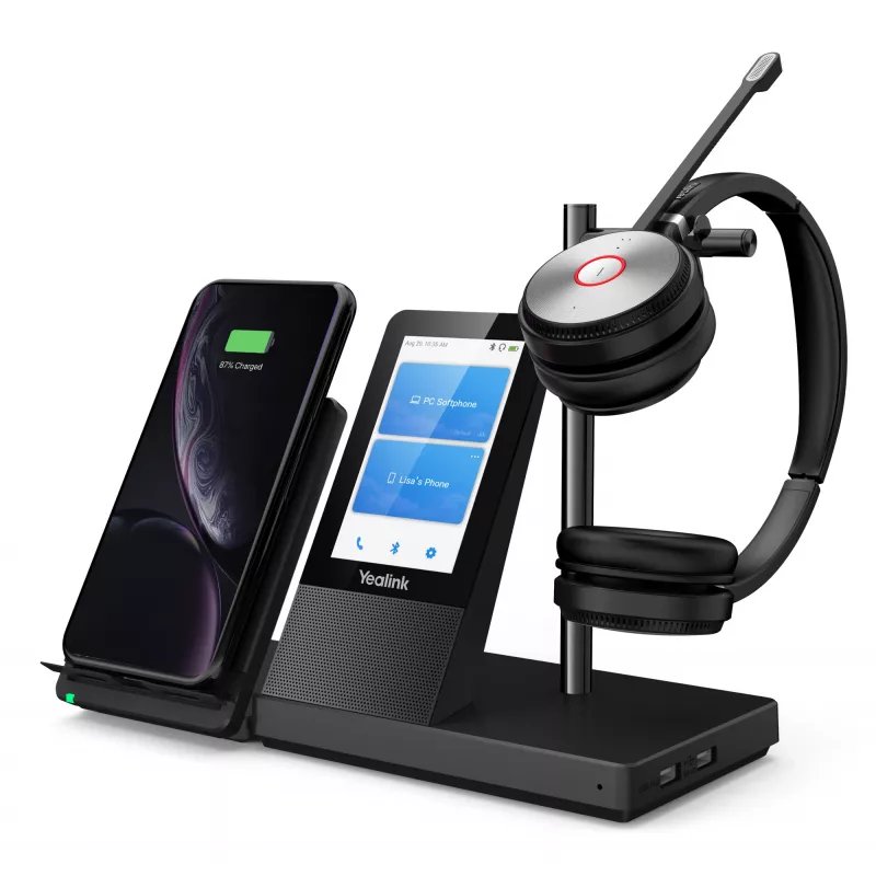 Yealink WH66 Dual UC-DECT Wireless Headset, Kabellos, Büro/Callcenter, 20 - 20000 Hz, 127 g, Headset, Schwarz