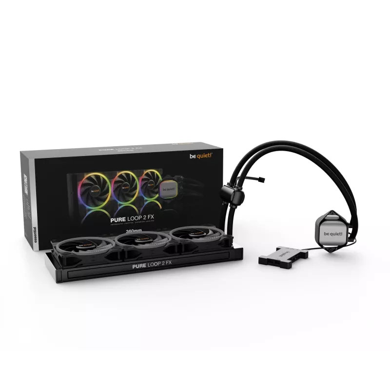 be quiet Pure Loop 2 FX 360mm Prozessor All-in-One-Flüssigkeitskühler 12 cm Schwarz 1 Stück