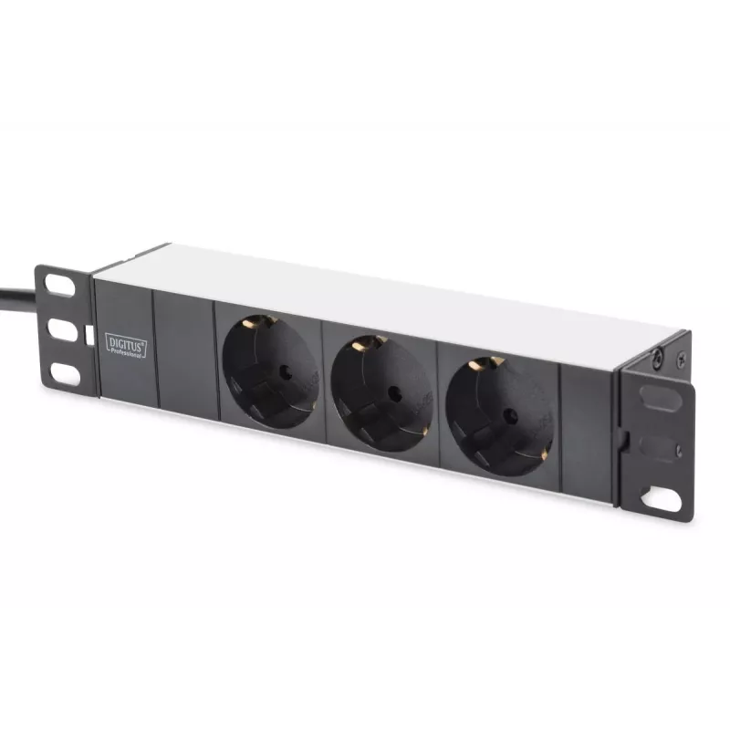 DIGITUS Netzwerk-Set 10in-9U 312x300mm Gehäuse Ablage PDU 8Port Patchpanel