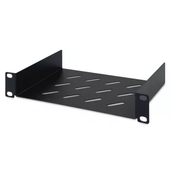 DIGITUS Festes Regalboden 254 mm (10 Zoll) 1U 44x254x150 mm, Farbe schwarz (RAL 9005)