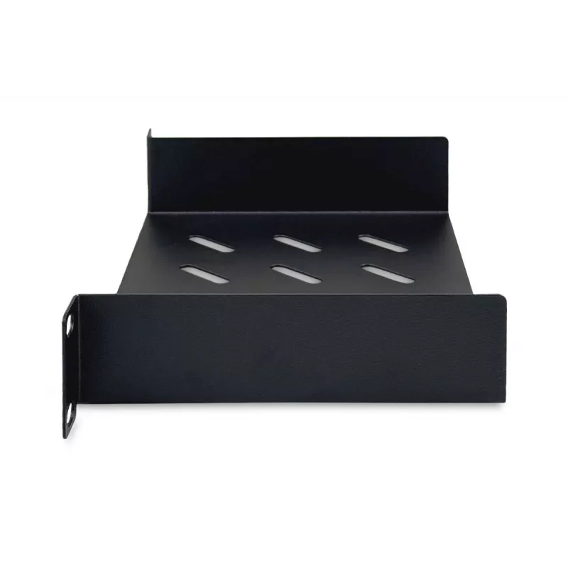 DIGITUS Festes Regalboden 254 mm (10 Zoll) 1U 44x254x150 mm, Farbe schwarz (RAL 9005)