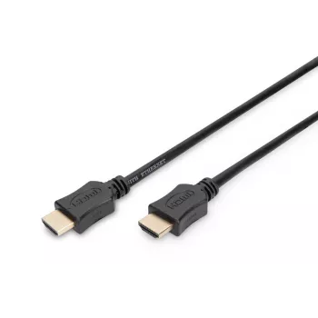 DIGITUS HDMI High Speed Verbindungskabel, Typ A M/M, 2m mit Ethernet, Ultra HD 60p, gold schwarz