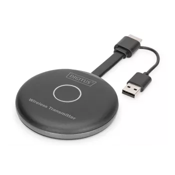 Wireless Collaboration System Digitus Click & Present Pro Desktop Schwarz Grau 3840x2160