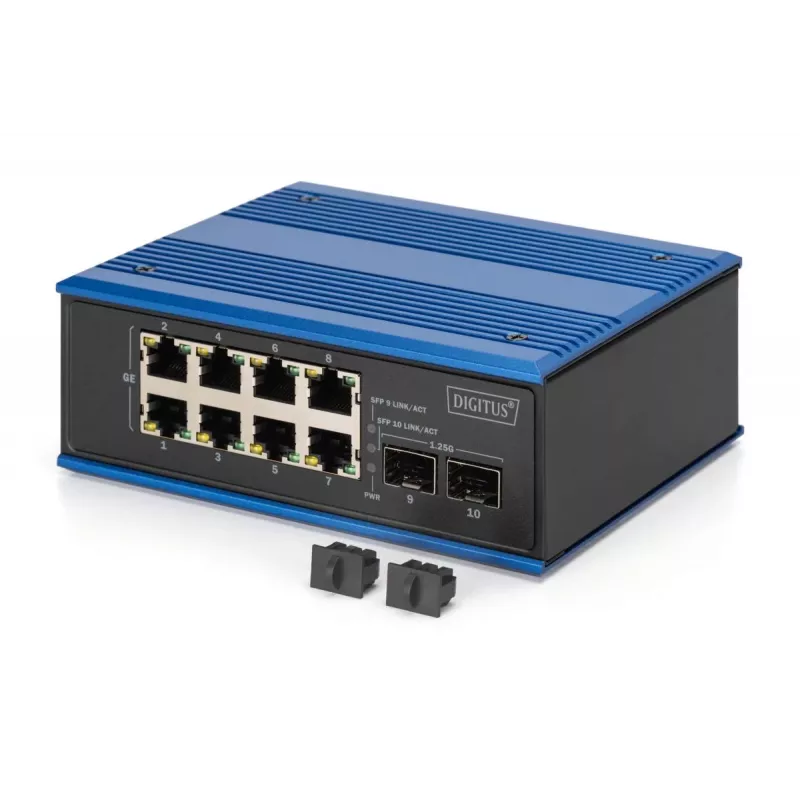 Unmanaged Switch DIGITUS DN-651150 8 Gigabit Ethernet Ports 2 SFP Module