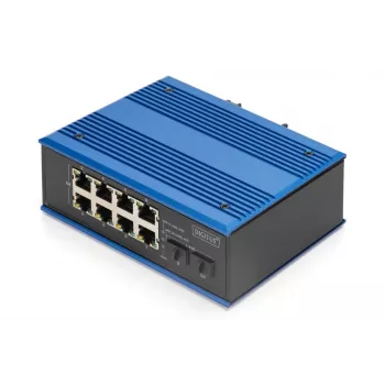 DIGITUS Industrial 8+2 -Port Gigabit Ethernet PoE Switch 8 Port GE PoE RJ45 2 GE SFP Port
