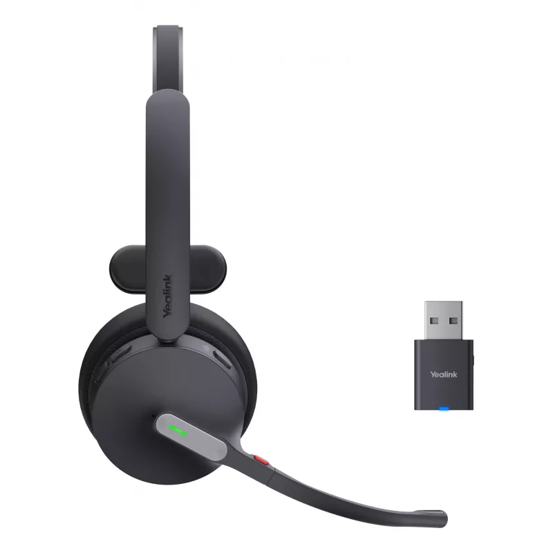 Yealink WH64 Hybrid Mono UC Headset Kabellos Headband Büro/Callcenter Micro-USB Bluetooth Schwarz