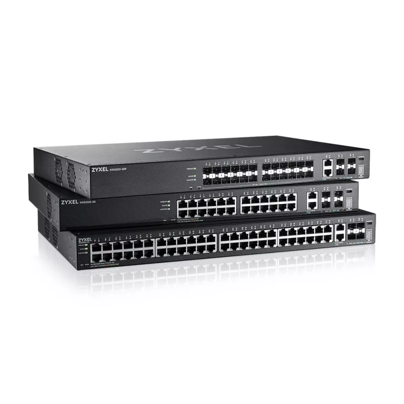 Zyxel XGS2220-30HP Managed L3 Gigabit Ethernet (10/100/1000) Power over Ethernet (PoE) Schwarz