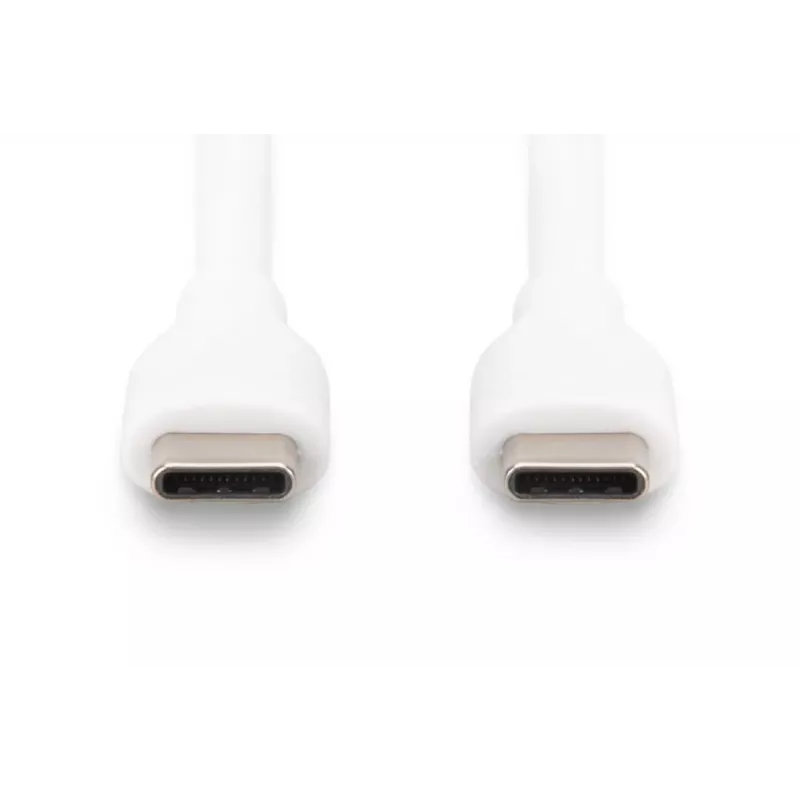 DIGITUS USB-C Silikon-Ladekabel USB-C - USB-C USB 2.0 60W - 2m Weiß