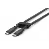 DIGITUS USB Silikon-Verbindungskabel USB-C - USB-C USB 3.2 Gen2 10G 4K 100W - 50cm schwarz
