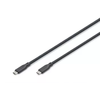 DIGITUS USB Silikon-Verbindungskabel USB-C - USB-C USB 3.2 Gen2 10G 4K 100W - 1 m schwarz