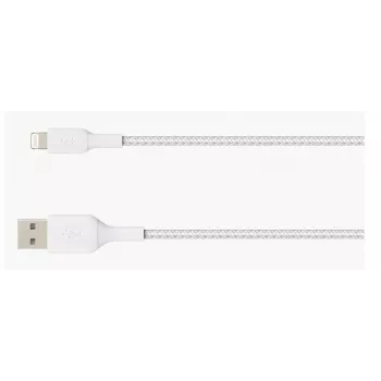 BELKIN Lightning auf USB-A Kabel Geflecht 2m Weiß