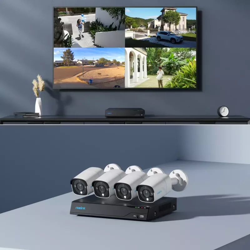 Reolink NVS8-8MB4 (PS4KB01-8) PoE-Videoüberwachungsset, 8-Kanal-NVR mit 2 TB HDD + 4 Kameras, 8 MP 4K (3840x2160)
