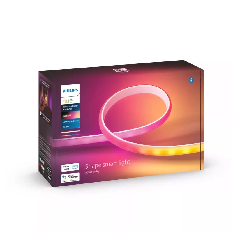 Philips Hue Gradient Lightstrip 2 m Basis-Set, weißes und farbiges Ambiente-Licht