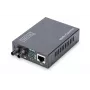 DIGITUS DN-82110-1 Gigabit Medienkonverter, Multimode 10/100/1000Base-T auf 1000Base-SX, RJ45 auf ST, 850 nm, bis zu 0,5 km