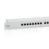 Equip 16-Port Cat.6 Shielded Patch Panel, Hellgrau, RJ-45, Gold, Cat6, Rackmontage, 1U, Grau