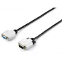 Equip HD15 VGA-Verlängerungskabel, 3m, 3 m, VGA (D-Sub), VGA (D-Sub), Stecker, Buchse, Schwarz, Silber