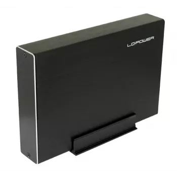 LC-POWER Externes 3,5-Zoll-Festplattengehäuse, USB-C, Aluminium, Schwarz LC-35U3-Becrux-C1