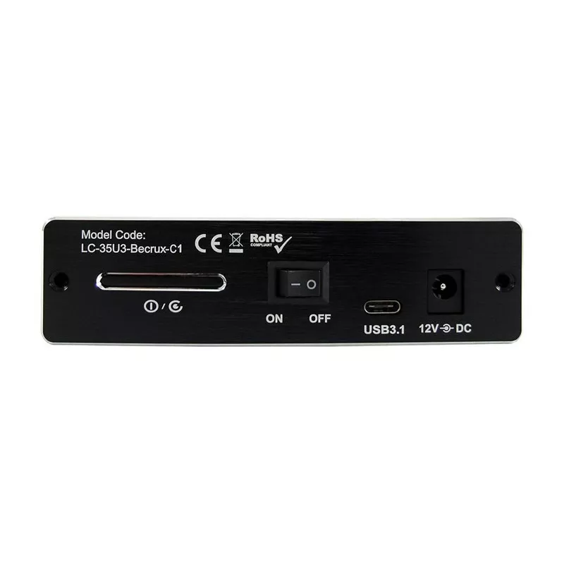 LC-Power LC-35U3-Becrux Externes 3,5-Zoll-SATA-Festplattengehäuse, USB 3.0, Aluminium, Schwarz