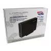 LC-Power LC-35U3-Becrux Externes 3,5-Zoll-SATA-Festplattengehäuse, USB 3.0, Aluminium, Schwarz