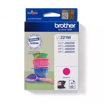 Cartridge Brother LC-221M Red Ink 260 Seiten DCPJ562DW MFCJ480DW