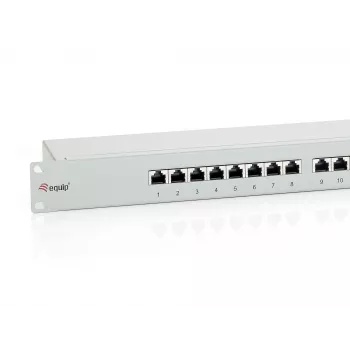 Equip 24-Port Cat.6 geschirmtes Patchpanel, hellgrau