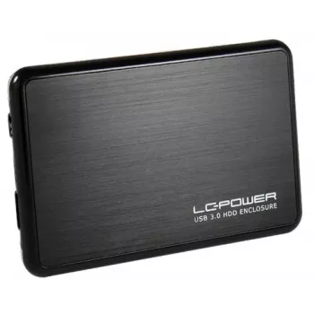 LC-Power LC-25BUB3 2,5-Zoll-SATA-HDD-Gehäuse, USB 3.0, Aluminium/Schwarz