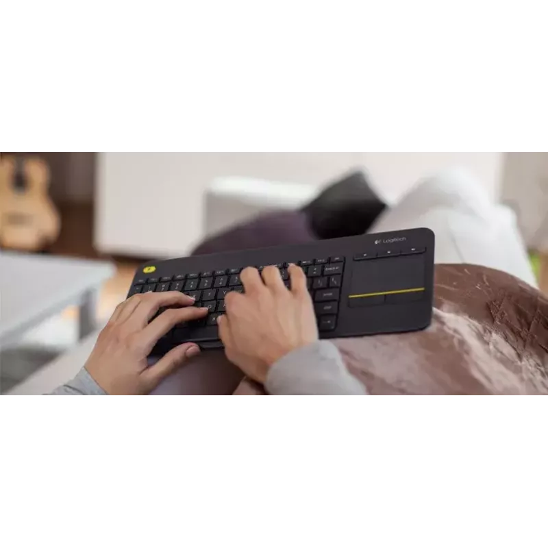 LOGITECH Wireless Touch Keyboard K400 Plus - Schwarz - Qwerty Niederländisch