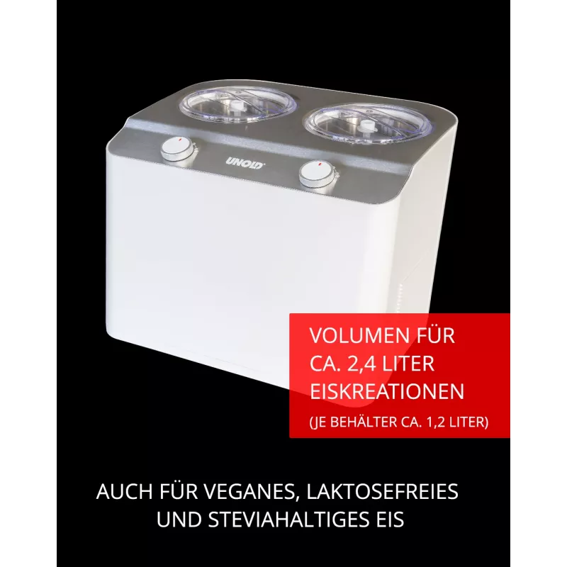 Unold 48830 Doppio Eismaschine, Weiß