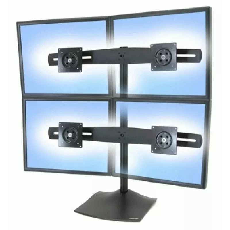 Monitor-Tischständer Ergotron DS Series DS100 Quad 61 cm Schwarz