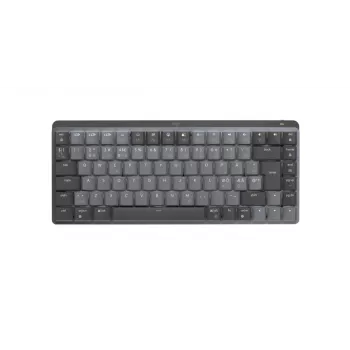 LOGITECH Mx Mechanical Mini Minimalistische kabellose beleuchtete Tastatur – Graphit, Taktil Leise, Qwerty, Dansk/Norsk/Svenska/Suomalainen