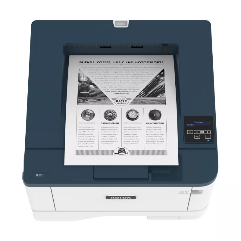 Xerox B310 A4 40ppm Wireless Duplex Printer PS3 PCL5e/6 2 Trays Total 350 Sheets