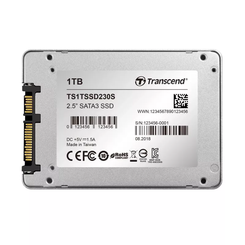 TRANSCEND SSD 230s 1TB 2.5in SATA III 6Gb/s TLC Aluminiumgehäuse