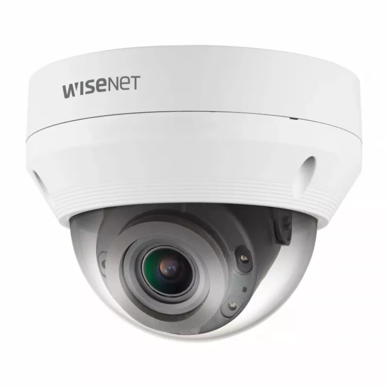 Hanwha Vision QNV-7082R WiseNet Q vandalismusgeschützte Outdoor-IR-Dome-IP-Kamera, 4 MP, 3,2 mm, PoE, IP66, IK10, weiß